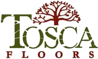 Home 43 Tosca Floors logo featuring a stylized tree, representing quality flooring solutions and craftsmanship by Barrie Oaks Flooring.